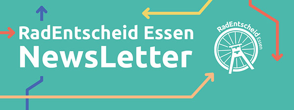 Überschrift: "RadEntscheid Essen Newsletter" + Logo