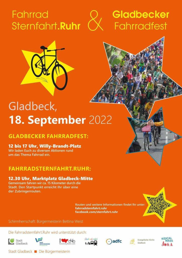 Teilnahme an der Fahrradsternfahrt.Ruhr